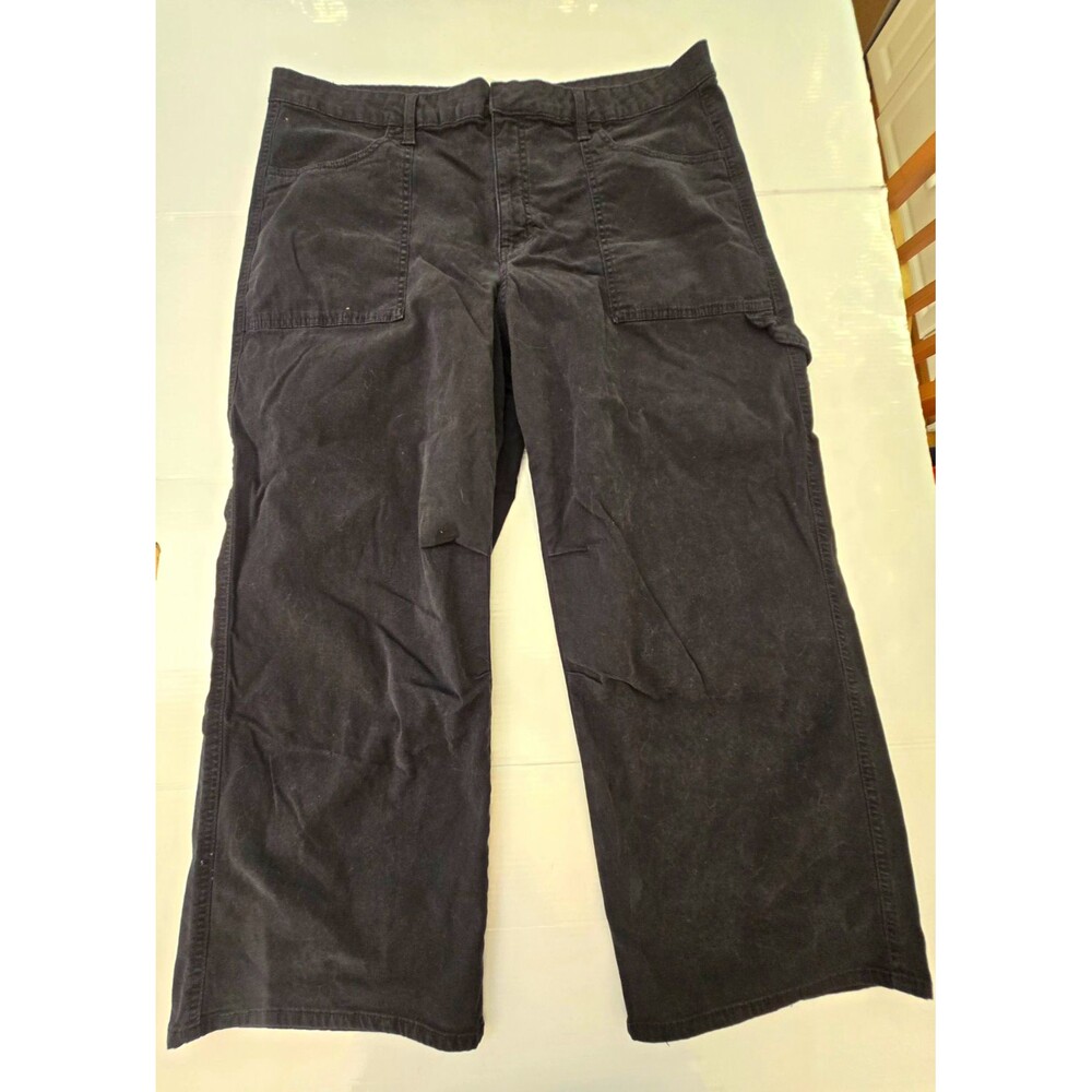 Jordache Women’s Size 18 Black Wide Leg Carpenter Utility Pants Y2K Workwear